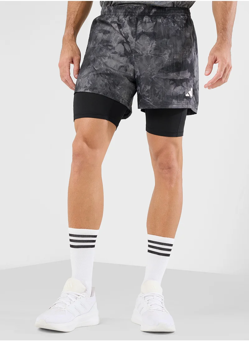 Adidas 2In1 Own The Run Spray Dye Shorts
