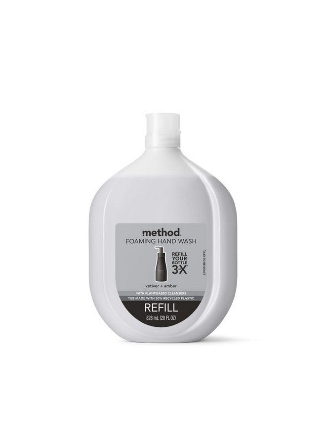 ميثود عبوة إعادة تعبئة صابون اليدين الرغوي من ميثود، برائحة نجيل الهند والعنبر، تركيبة قابلة للتحلل الحيوي، 28 أونصة سائلة (عبوة من قطعة واحدة) - Image 1