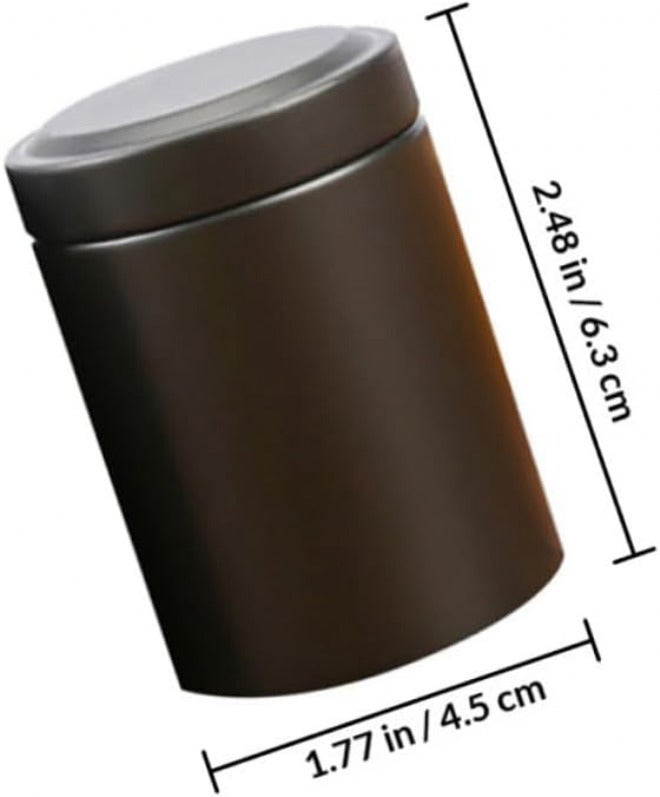 Wakauto Portable Small Tea Canisters 3pcs round Tinplate Airtight Tea Boxes Suitable for Travel and Kitchen Organization Random Color - Image 2