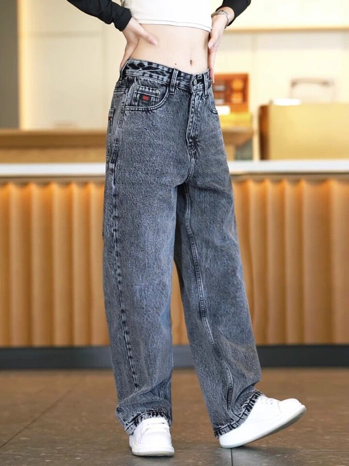Unisex Classic Denim Jeans Loose Fit Daily Outdoor Wear - Image 4