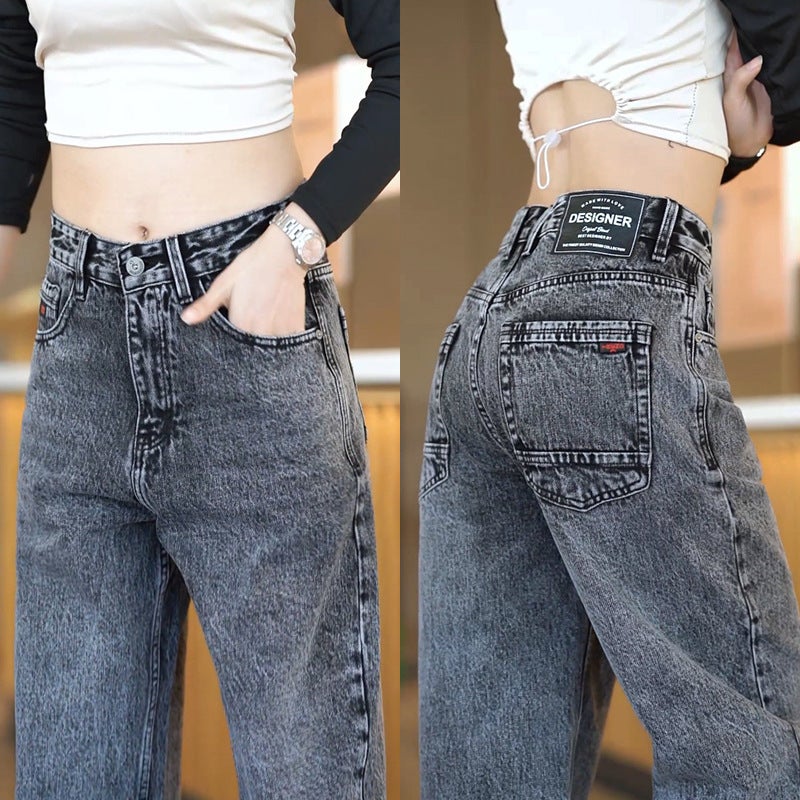 Unisex Classic Denim Jeans Loose Fit Daily Outdoor Wear - Image 2