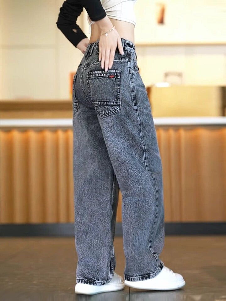 Unisex Classic Denim Jeans Loose Fit Daily Outdoor Wear - Image 5