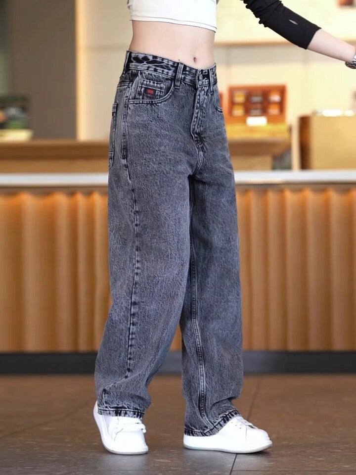Unisex Classic Denim Jeans Loose Fit Daily Outdoor Wear - Image 3