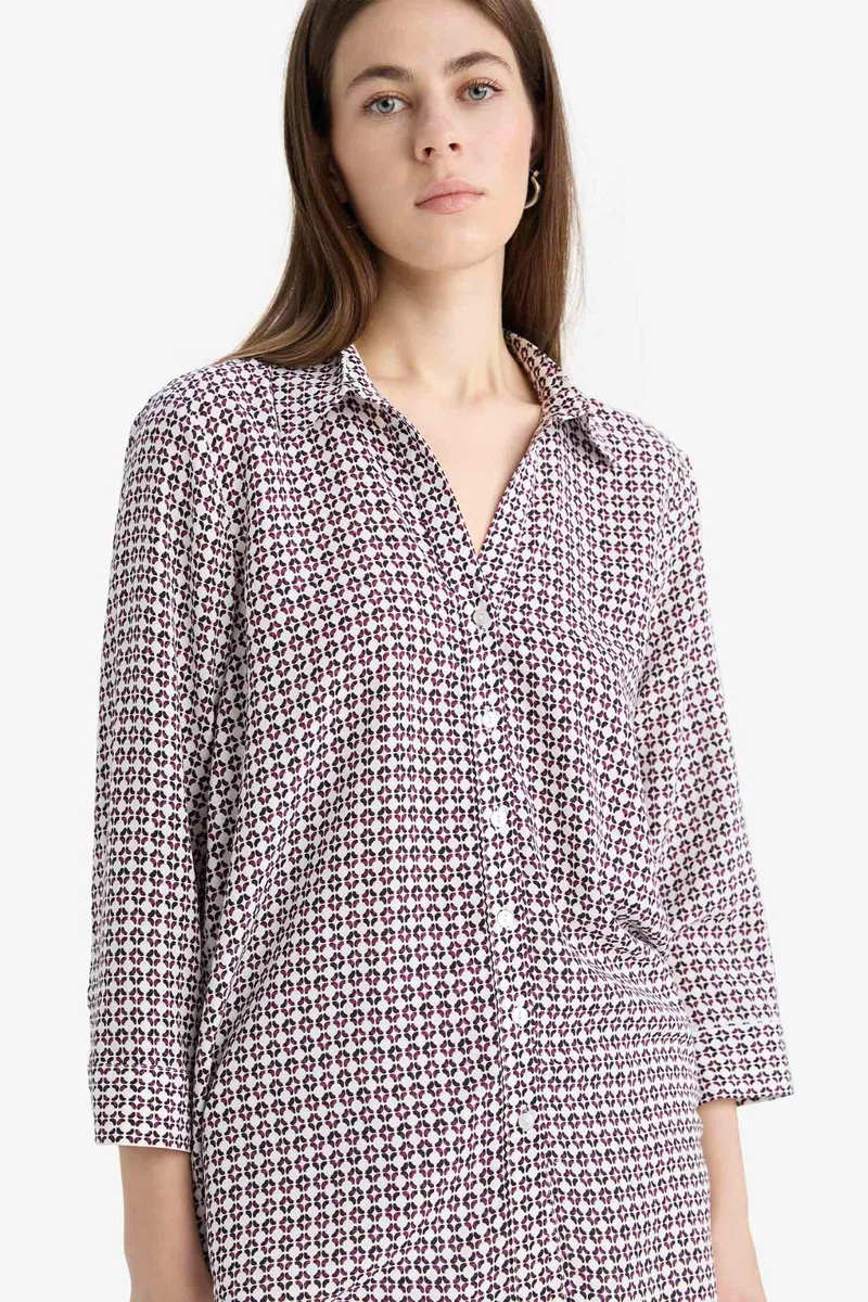 ديفاكتو Regular Fit Checkered Long Sleeve Shirt
