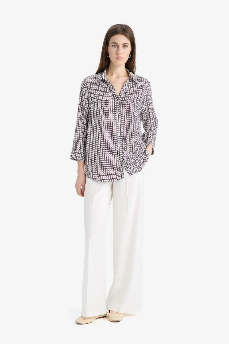 ديفاكتو Regular Fit Checkered Long Sleeve Shirt