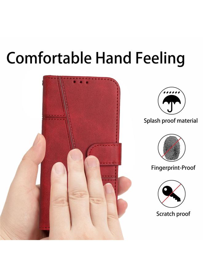 S-TOP Case For Samsung Galaxy A04e Stitching Calf Texture Buckle Leather Phone Case - Image 5