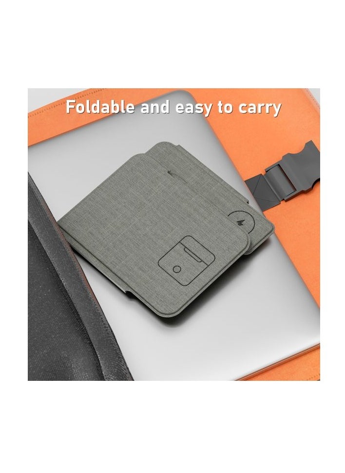 Mezone 3 in 1 Wireless Charging Station, 15W Fast Charging Foldable Wireless Charger Stand, Compatible with Apple iPhone 15 14 13 12 11 X Pro Max, Galaxy S, iWatch 9/8/7/6/5/4/3/2/SE, AirPods, Grey  - Image 2