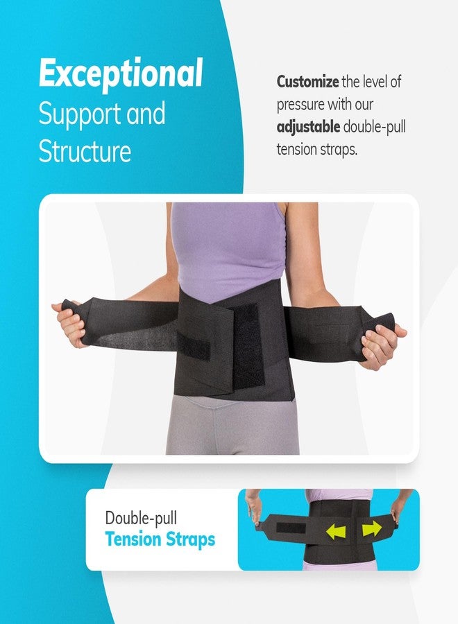 BraceAbility Elastic & Neoprene Compression Back Brace | Lumbar, Waist and Hip Support Belt for Sciatica Nerve Pain, Low Back Ache & Pain Relief while Sleeping, Working, Exercising, Walking (Large) - Image 3