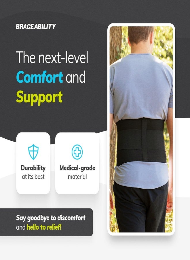 BraceAbility Elastic & Neoprene Compression Back Brace | Lumbar, Waist and Hip Support Belt for Sciatica Nerve Pain, Low Back Ache & Pain Relief while Sleeping, Working, Exercising, Walking (Large) - Image 5