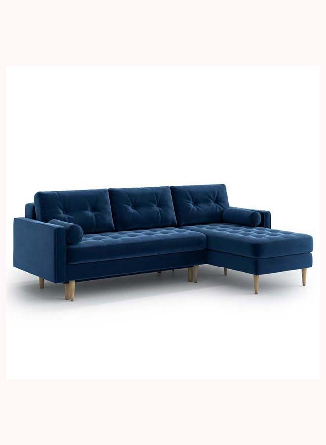 FSH Furniture Corner Sofa Navy Blue 85x235x160 cm  - Image 1
