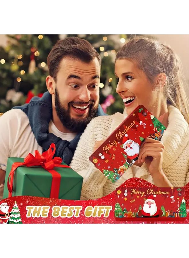 Christmas Gift Bags Red 10 Compartment with Card Holder Festive Design - Image 3