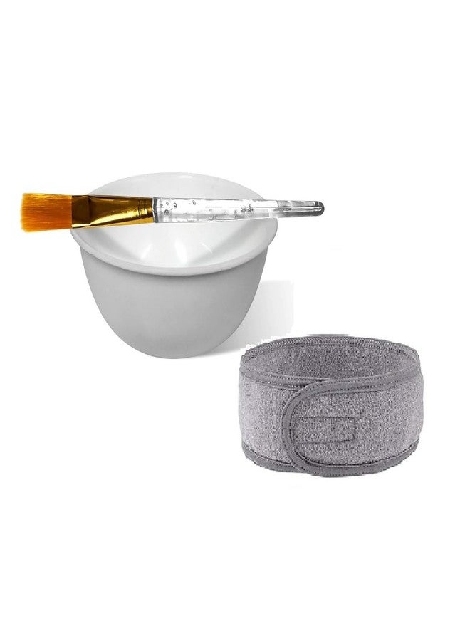 De-Autocare JCUH0001-012 Combo Of Adjustable Facial Men/Women Head Band With Face Mask Bowl/Brush Set - Image 1