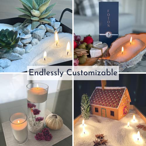 Foton Pearled Candle 18 Oz - Unscented Non Toxic Luxury Long Lasting Powder Candles - Lasts up to 120 Hours - Refillable Candle Sand with 30 Wicks for Candle Making - Image 5