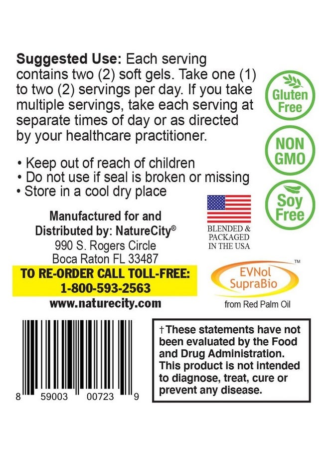 NatureCity Truee Full Spectrum Vitamin E Tocotrienols & Alpha Tocopherol Complex 60 Softgels  - Image 5