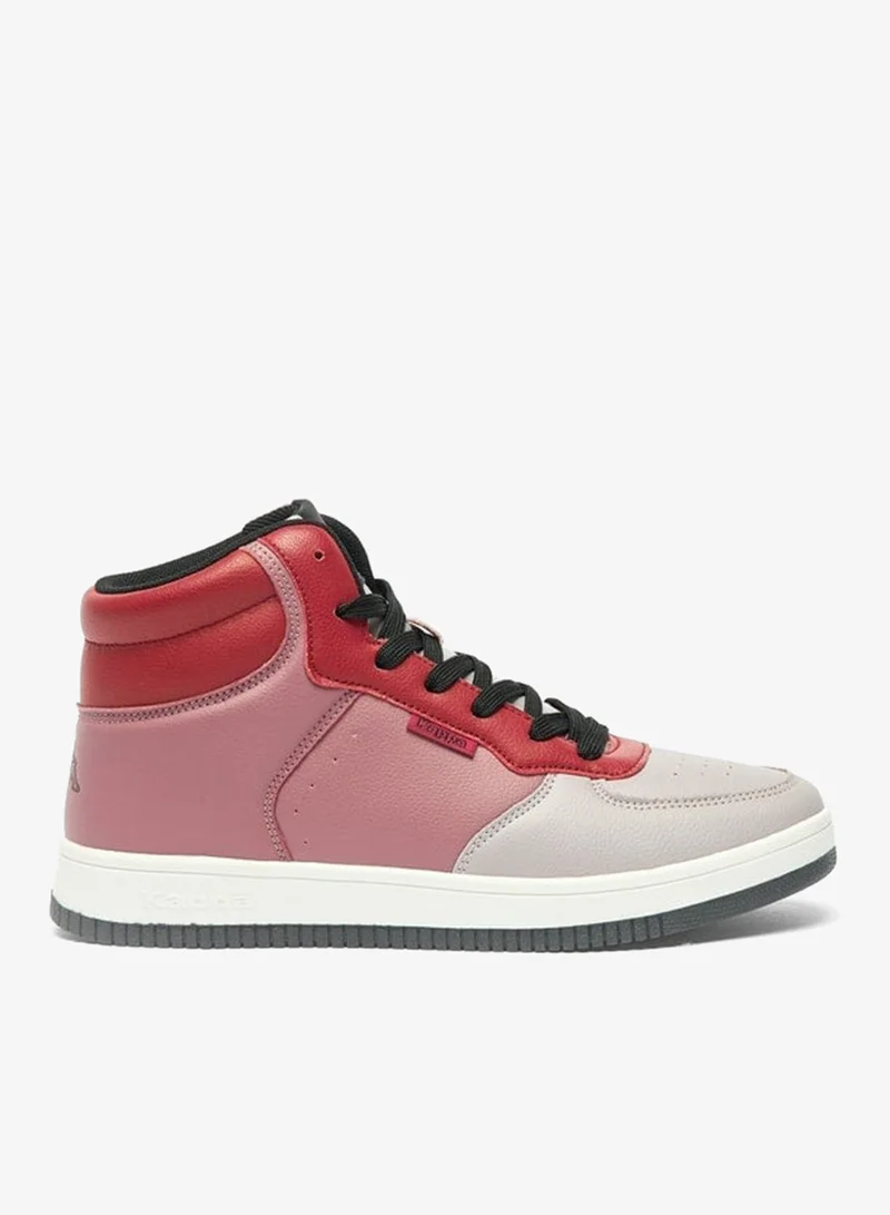Kappa Women's Panelled High Top Sneakers with Lace-Up Closure