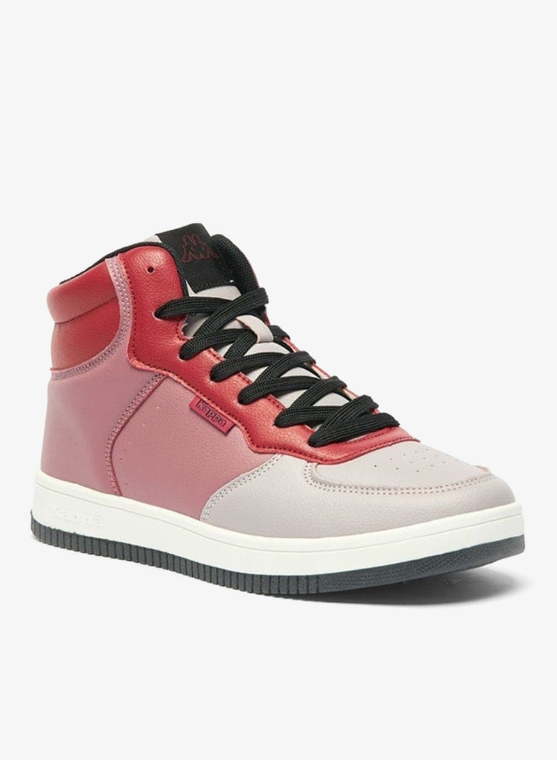 Kappa Women's Panelled High Top Sneakers with Lace-Up Closure - Image 3