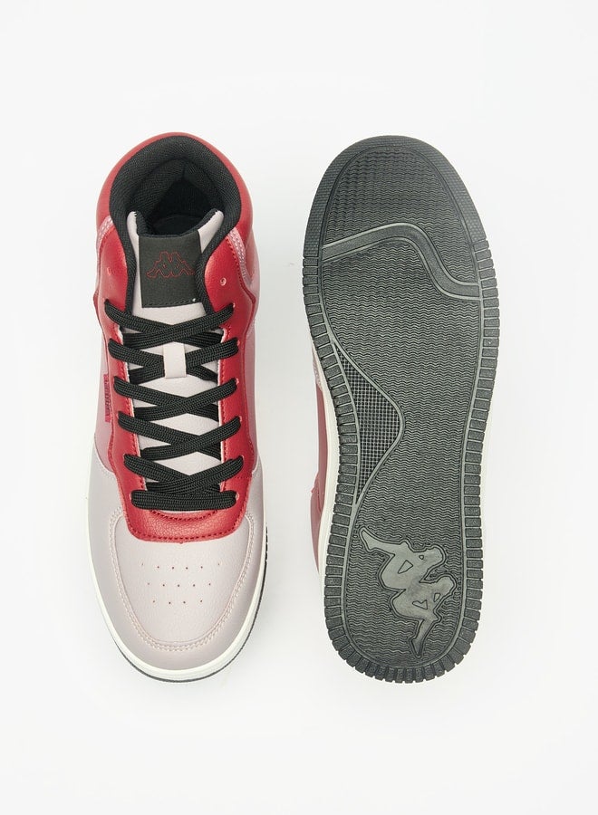 Kappa Women's Panelled High Top Sneakers with Lace-Up Closure  - Image 4