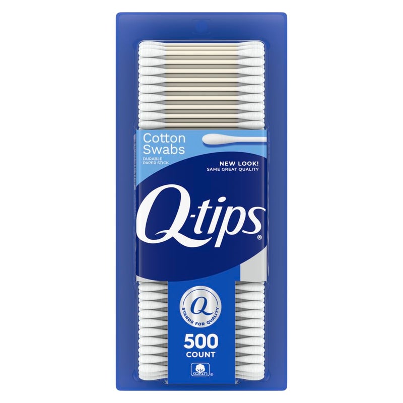 Q-tips Cotton Swabs, Original, For Home, First Aid and Beauty, 100% Cotton, 500 Count - Image 2