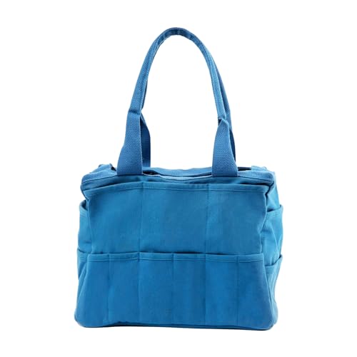 Soolla Studio Bag: Art Supply Storage & Pottery Tool Bag, Washable Craft Tote, Knitting Yarn Organizer, Crochet Projects, 30 Pockets, 20+ Canvas Colors, Gift for Artists (Blueberry Bliss) - Image 4