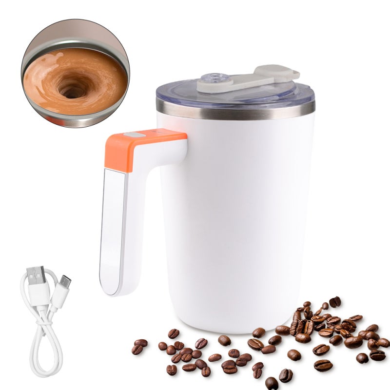 Self Stirring Coffee Mug: White UT-52 Constant Temperature Heating - One-Button Stirring Self Stirring Cup for Home Office Dormitory Use - Image 1