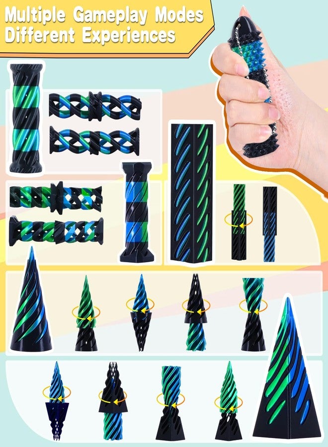 comwish Spiral Cone Fidget Toy & Little Ouchies, 3D Printed Fidget Toys for Stress Relief Focus Tool, Impossible Cone Pyramid Passthrough Fidget Toy for Valentine’s Day Gifts for Kids and Adults. - Image 2