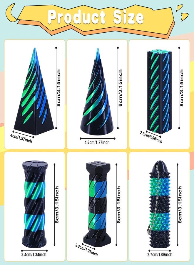 comwish Spiral Cone Fidget Toy & Little Ouchies, 3D Printed Fidget Toys for Stress Relief Focus Tool, Impossible Cone Pyramid Passthrough Fidget Toy for Valentine’s Day Gifts for Kids and Adults. - Image 3
