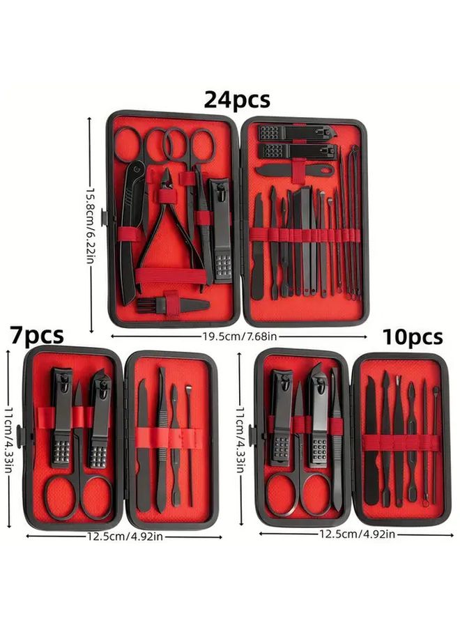 Stainless Steel Straw Mat Nail Clippers Set 7 in 1 24 - Image 4