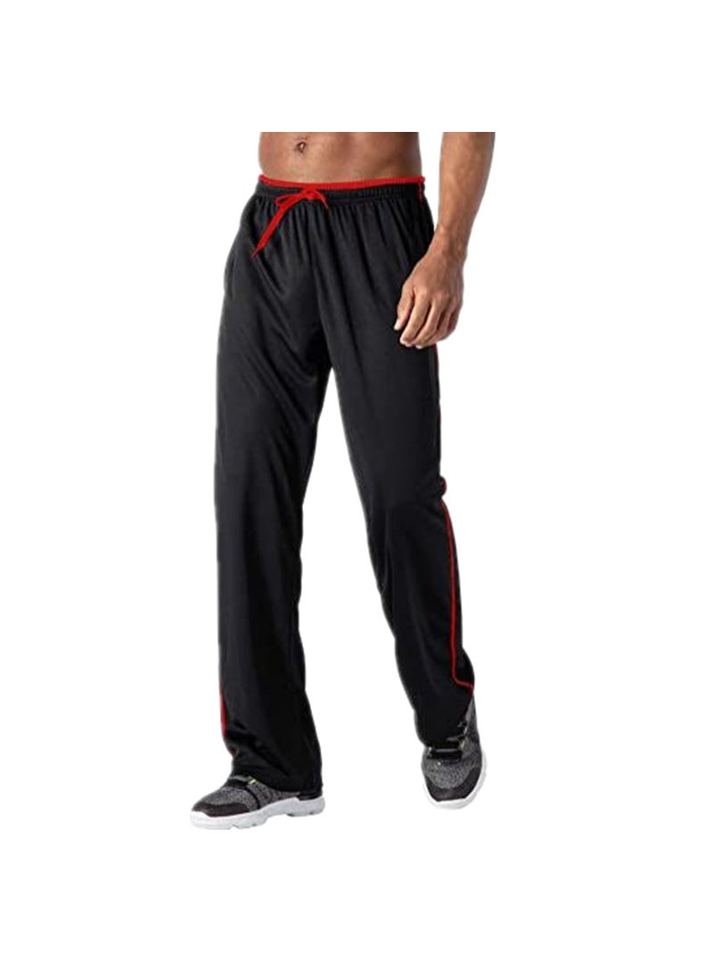 Generic - Mens Casual Joggers Zip Pockets Breathable Mesh Red - Image 1