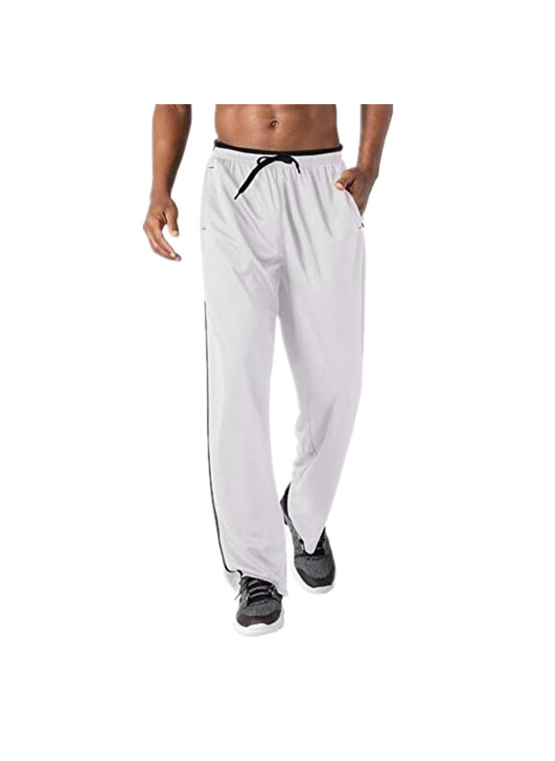 Generic - Mens Casual Joggers Zip Pockets Breathable Mesh Red - Image 1