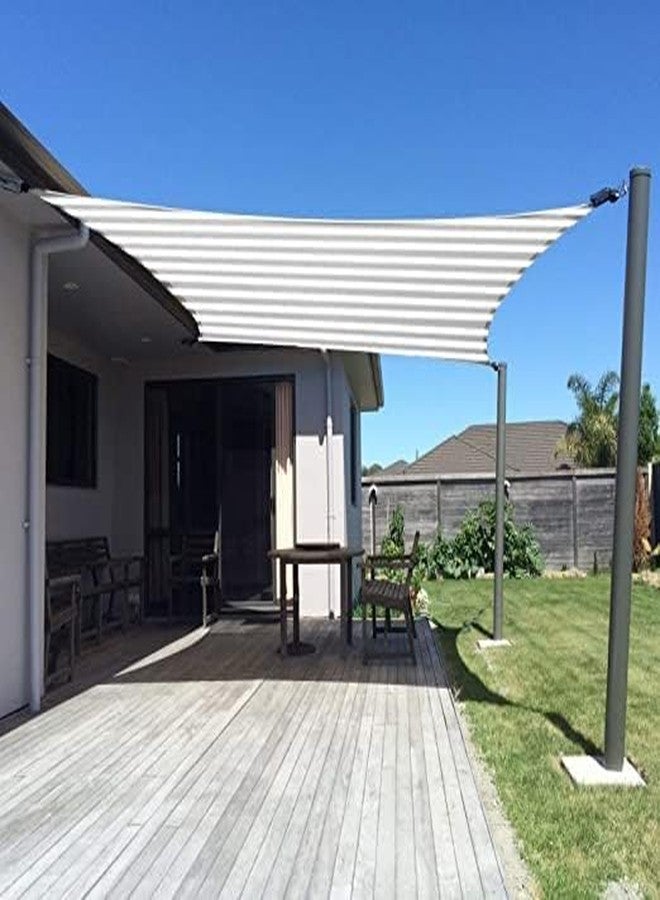 SUNNY GUARD Sun Shade Sail 10' x 13' Rectangle Grey White Tripe UV Block Sunshade for Backyard Yard Deck Patio Garden Outdoor Activities and Facility(We Make Custom Size) - Image 2