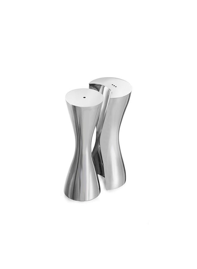 Nambe 6283 Hug Salt & Pepper Shakers Salt Pepper, Silver - Image 2