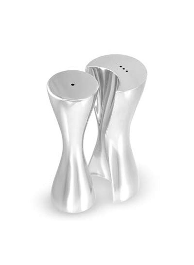 Nambe 6283 Hug Salt & Pepper Shakers Salt Pepper, Silver - Image 4
