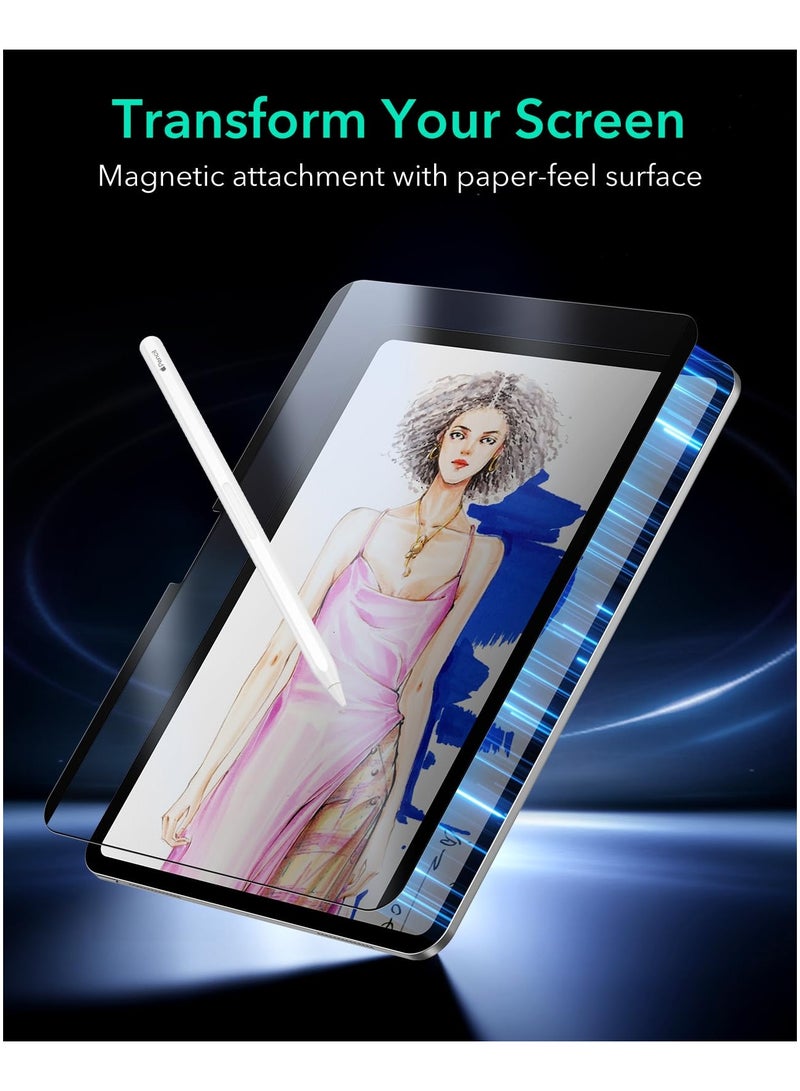 erorex iPad Pro 13 Inch M4 Paper-Feel Magnetic Screen Protector 2024, Write and Draw Like on Paper, Detachable and Reusable, Compatible with Tempered Film, Matte Finish - Image 3