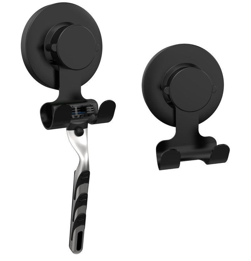 Bathika Suction Cup Hooks Razor Holder Powerful Vacuum Organizer for Towel, Razor, Coat, Bathrobe and Loofah 304 Stainless Steel Removable Hooks for Bathroom & Kitchen, Towel Hanger Storage (Silver) - Image 1