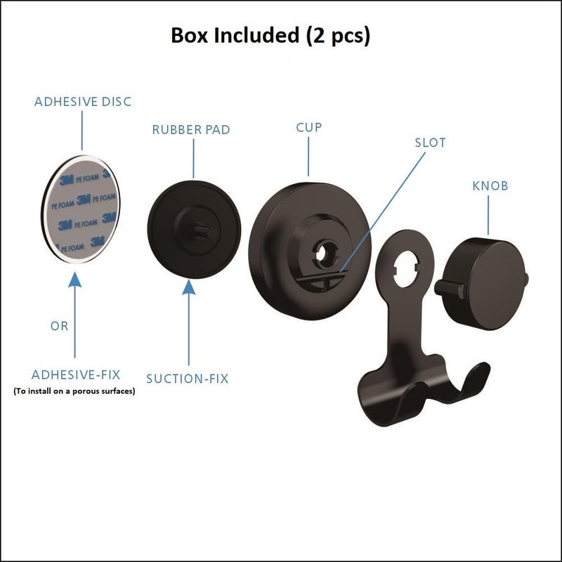 Bathika Suction Cup Hooks Razor Holder Powerful Vacuum Organizer for Towel, Razor, Coat, Bathrobe and Loofah 304 Stainless Steel Removable Hooks for Bathroom & Kitchen, Towel Hanger Storage (Silver) - Image 4