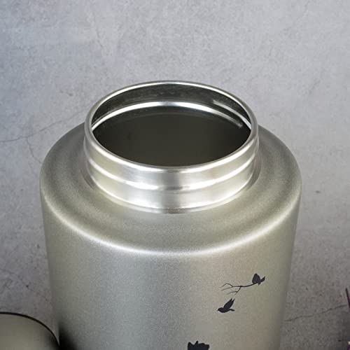Mianachilu Stainless Steel Cat Urns for Ashes - Up to 60 lbs Memorial Keepsake Pet Urn with Airtight Threaded Lid & Waterproof Seal - Durable & Rustproof Cremation Urn - Curiosity Cat Design Memorial Gift - Image 5