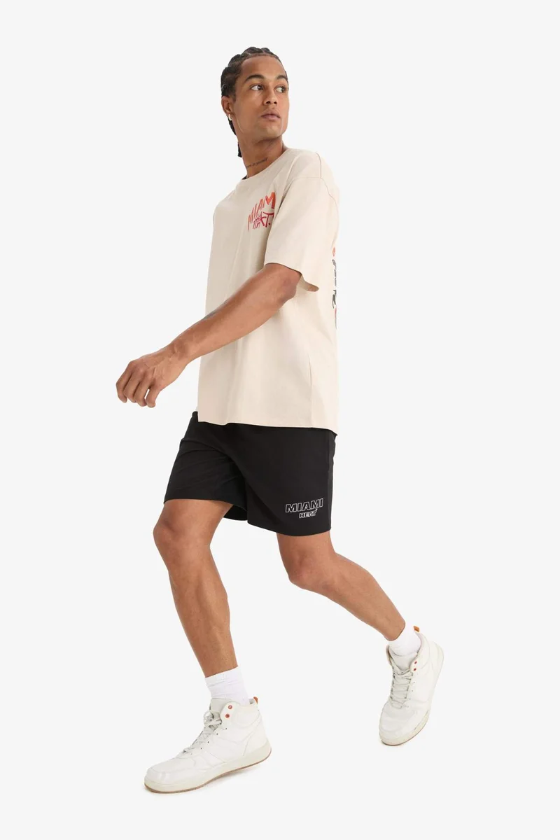 ديفاكتو DeFactoFit NBA Miami Heat Standard Fit Shorts