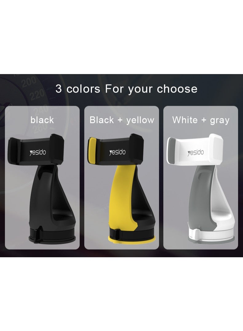 Yesido C1 Universal Spring Clip 360 Angle Rotation Mobile Phone Car Holder Suction Cup Car Phone Holder - Image 5