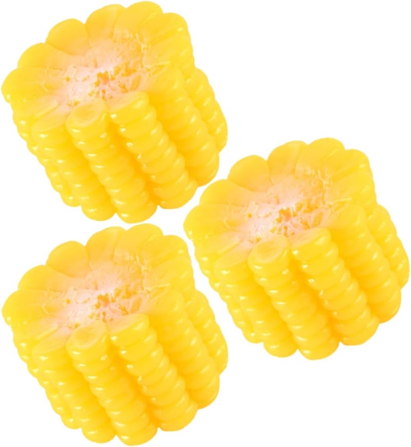 PRETYZOOM 3Pcs Realistic Artificial Corn Models Simulation Vegetables for Kitchen Decor Photography Props Lifelike Fake Corn Decorations for Home Restaurant Office Display - Image 1