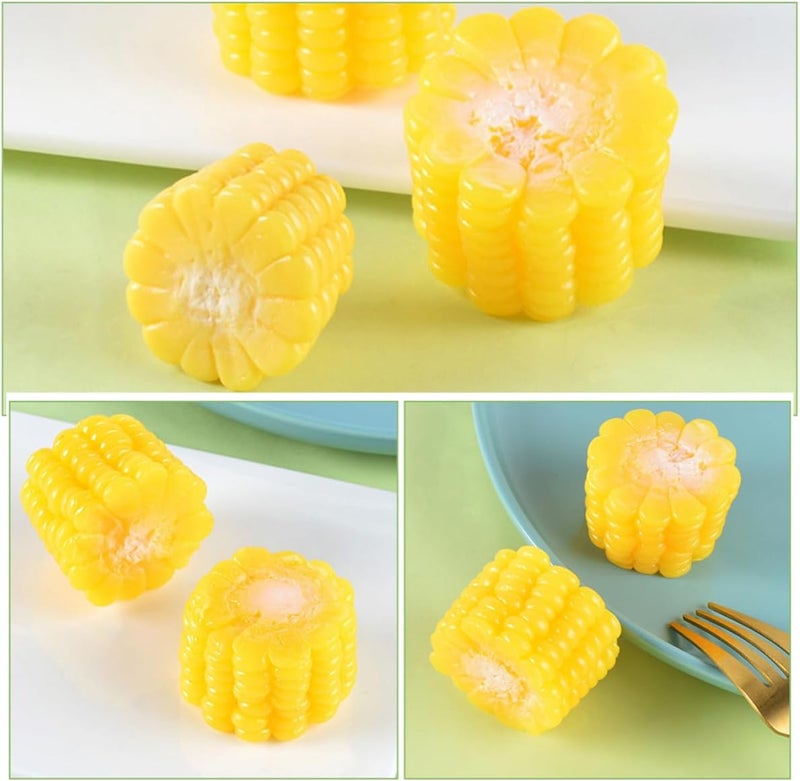 PRETYZOOM 3Pcs Realistic Artificial Corn Models Simulation Vegetables for Kitchen Decor Photography Props Lifelike Fake Corn Decorations for Home Restaurant Office Display - Image 3