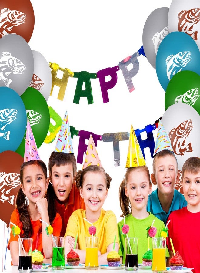 Lecpeting 30 Pcs Bass Balloons Bass Fishing Party Decoration Balloons 12 Inches Latex Balloon for Baby Shower Gone Fishing Birthday Party Decorations - Image 5