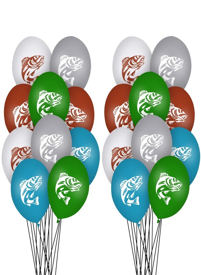 Lecpeting 30 Pcs Bass Balloons Bass Fishing Party Decoration Balloons 12 Inches Latex Balloon for Baby Shower Gone Fishing Birthday Party Decorations - Image 4