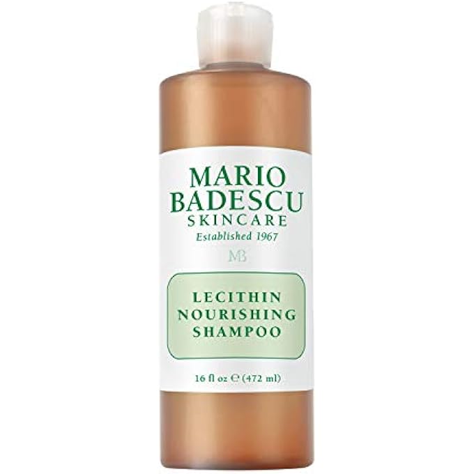 MARIO BADESCU LECITHIN NOURISHING SHAMPOO | HYDRATING AND MOISTURIZING SHAMPOO FOR MEN & WOMEN WITH JOJOBA OIL & LECITHIN | HELPS RESTORE DRY, DAMAGED & COLOR-TREATED HAIR | 16 FL OZ - Image 1