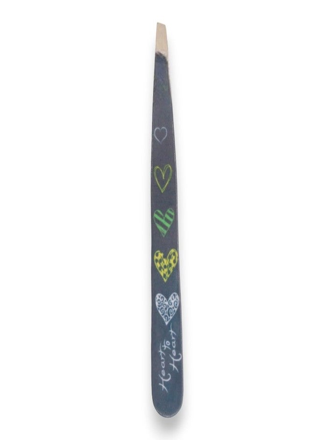 DreamCut Expert Slant Tweezers - Stainless Steel - Heart Collection (Sketch My Heart Blue) - Image 2
