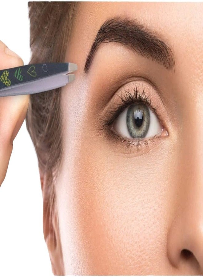 DreamCut Expert Slant Tweezers - Stainless Steel - Heart Collection (Sketch My Heart Blue) - Image 4