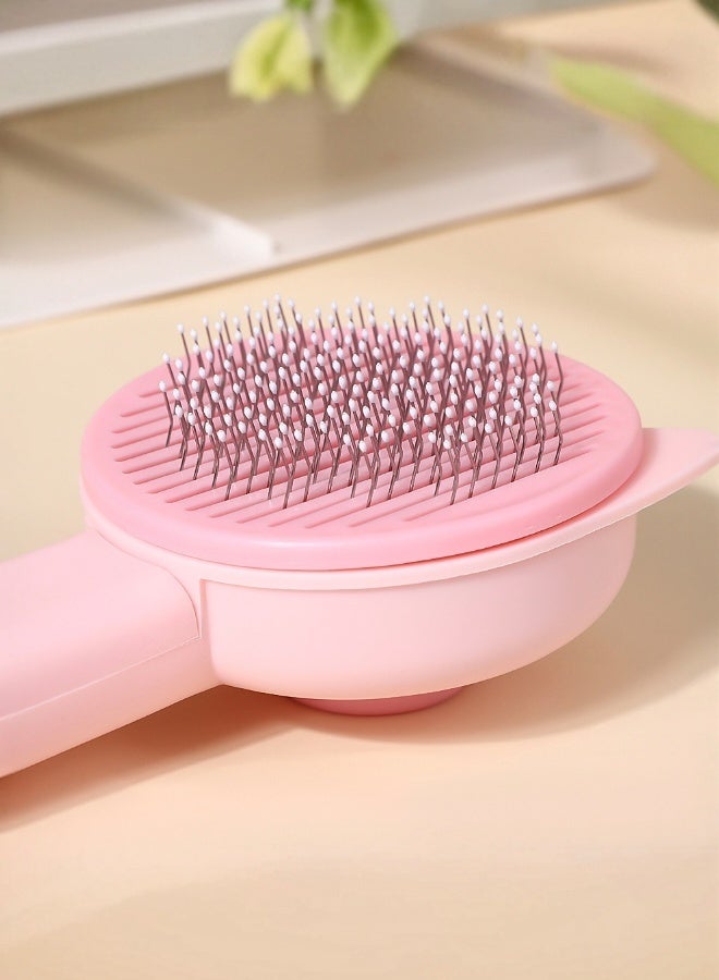 Pet Cat Grooming Brush Self Cleaning Slicker Brush Stainless Steel Bristles Remove Tangles Shedding Fur Ergonomic Non Slip Handle for Long and Short Hair Cats Kittens - Image 2