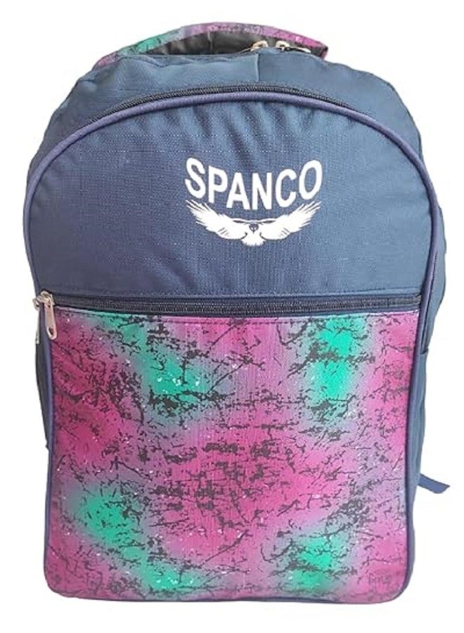 SPANCO Backpack for Office, Colleg, School & Travel Use for Men & Women | Size in Inches : 18 X 12 X 9 | Color : Blue - Image 2