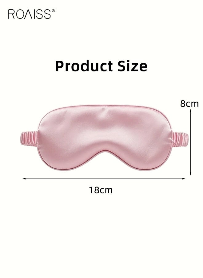 roaiss Unisex Eye Mask with Adjustable Strap Light Blocking Sleeping Aid Blindfold for Naps and Night Sleep, Soft Comfortable Design Perfect as a Gift for Travelers, Insomnia Sufferers, and Light-Sensitive Sleepers Pink - Image 5