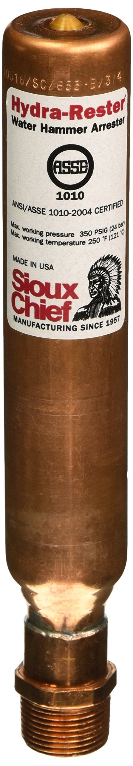 Soux Chief 653B Hydra ester Water Hammer Arrester for Piping Systems