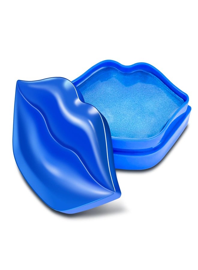 AOAO Lip Mask Overnight, Hydrolyzed Collagen & Sodium Hyaluronate Gel Pads for Intensive Moisture, Repairing Chapped Lips and Reducing Wrinkles, Daily Lip Care for Smoothing, 20Pcs (Blue - Image 2